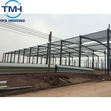 prefab ligh single slope structural steel workshop building
