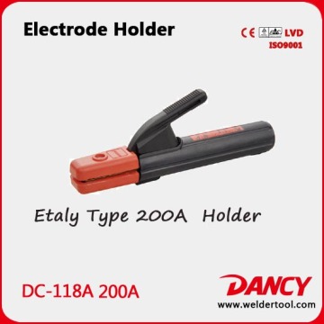 Alta calidad electrodo soporte Italia tipo 200A en código de soldadura de arco. DC-118