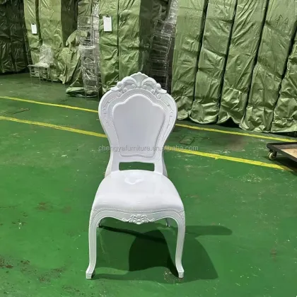 Wholesale French Style PP Resin Back King Louis Wedding Dining Chairs