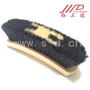 100% horse hair wooden shoe brush