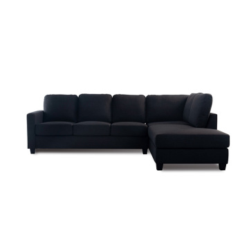 Modern L-Shaped Microfiber Sleeper Sofa for Living Room