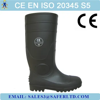 beautiful steel toe pvc safety rain boots