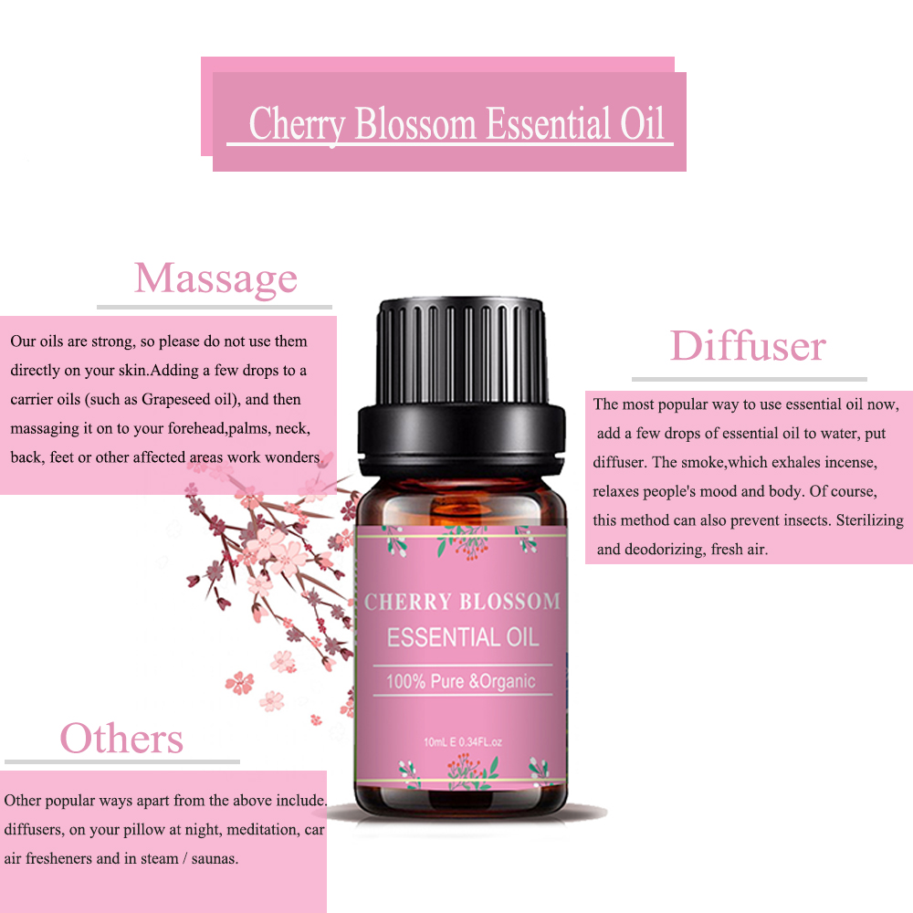 Blossoms de cereza Aroma Organic Perfume Pure Essential Oil