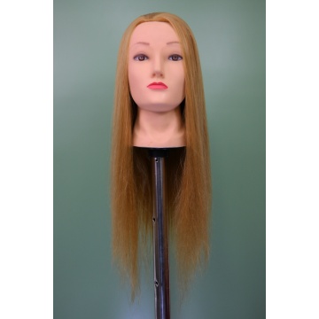 Женский манекен из человеческих волос с длинными волосами для укладки