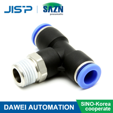 Sino-Korea joint venture PT Tee Union Pneumatic Quick Connector Air Hose Fitting