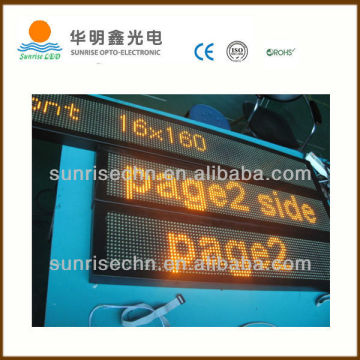 hot item 2013: P10 bus lcd media advertising display in amber and red color outdoor led advertising screen price outdoor led a