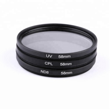 58mm UV CPL ND Filter Kit with Lens Hood Cap for Canon Camera