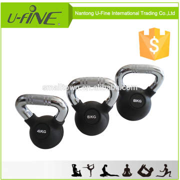 Pro Grade Black Rubberised Kettlebell Set