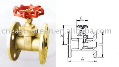 BRASS FRAN SLUICE VALVE