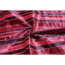 Yarn-dyed Polyester Upholstery Jacquard Knit Velvet Fabric