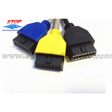 Conector macho OBD automotriz moldeado a medida