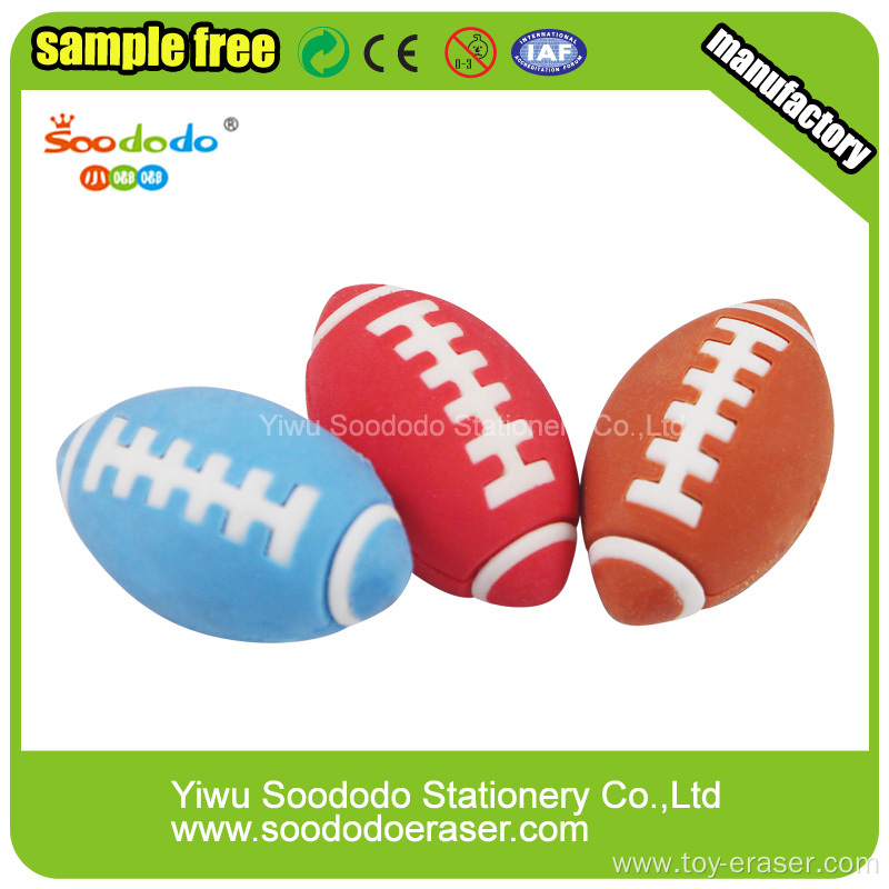 American Rugby Shaped Eraser ,stationery from school erasers