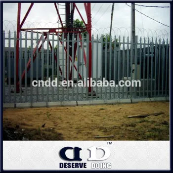Hot dipped galvanized palisade fencing