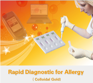 Grass pollen, Mugwort,Ragweed,Timothy grass,Orchard grass test card