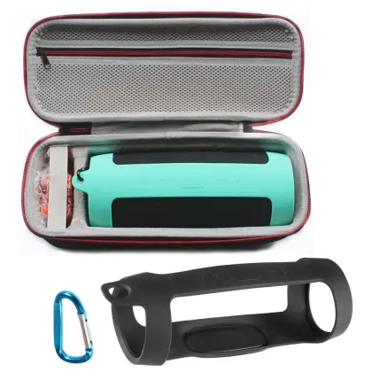 2019 New 2 in 1 Speaker Hard Bags Carry Storage Box + Soft Silicone Case For JBL Charge 4 Bluetooth Speaker for JBL Charge4 Case