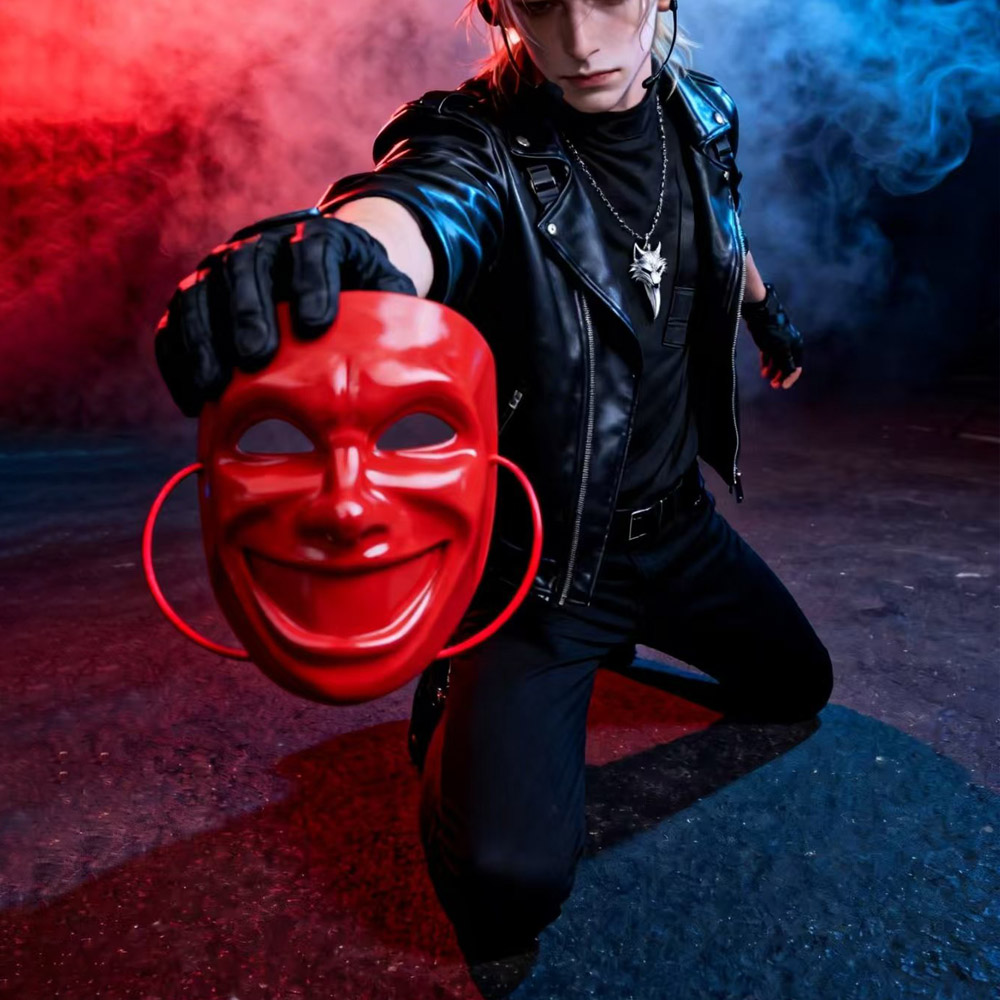 Gothic Red Sad Happy Swap Mask