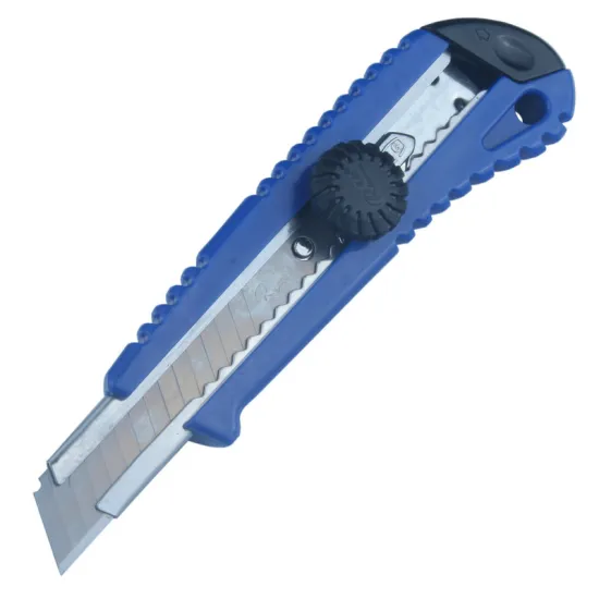 Durable Art Knife - 18mm Retractable Metal Precision Blue Utility Knife