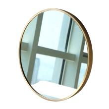 6mm  brass design round 	stainless steel  antique gold frame mirror glass for decorative