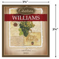 Self-Adhesive Personalized Wine Bottle Labels