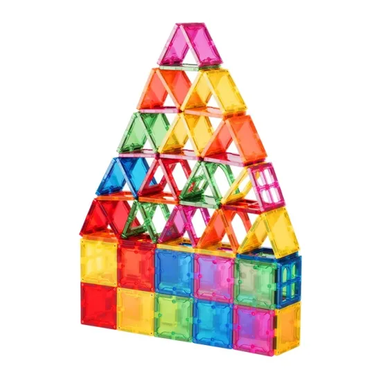 120-Piece 3D Magnetic Building Tiles Toys for 2-4 Years Preschool Training Party Games Box