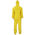 Combinaison de manteau de pluie en PVC jaune de travail robuste