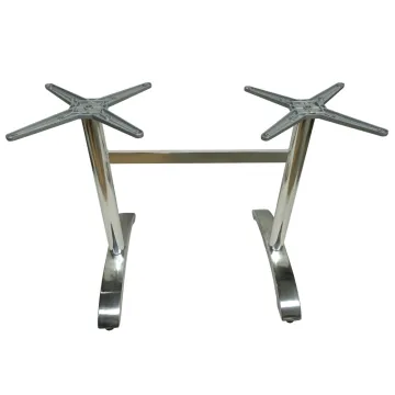 Grey Polish Cast Aluminum Outdoor Table Base