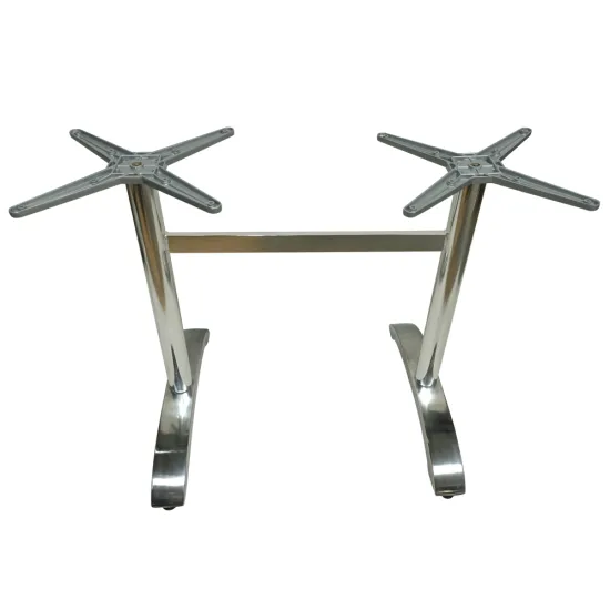 Grey Polish Cast Aluminum Outdoor Table Base