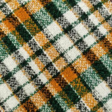 Boucle fashion Plaid design with loops yarn fabrics