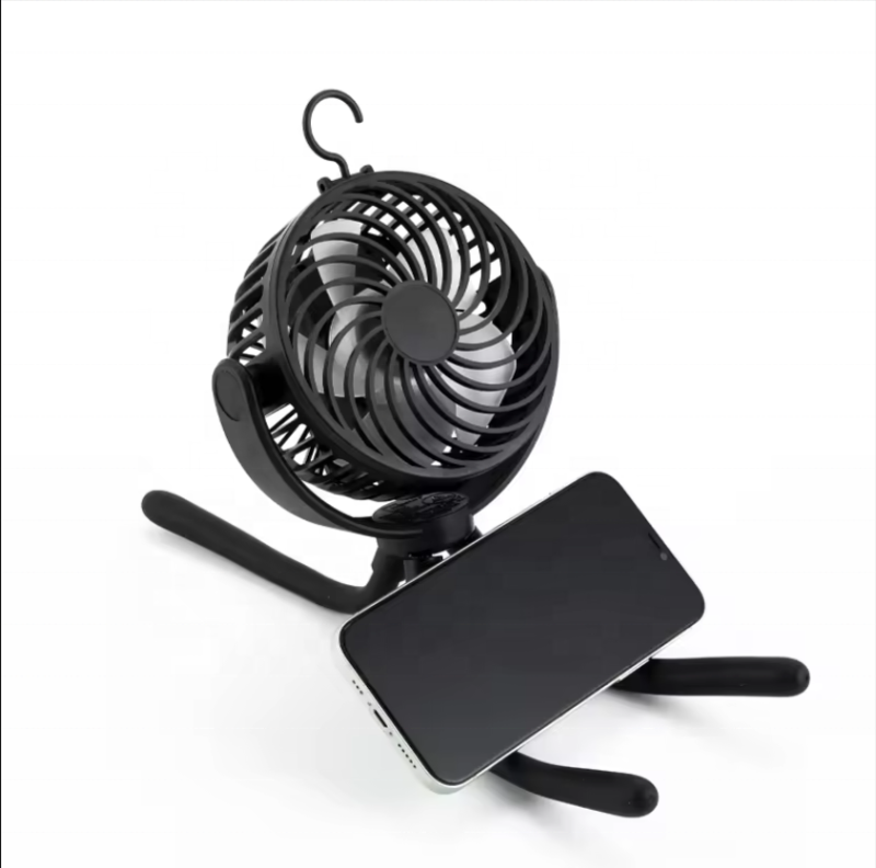 2024 New Small Travel Desktop Electric Octopus Tripod Fan 12000mAh Battery Operated USB Rechargeable Portable Baby Stroller Fan
