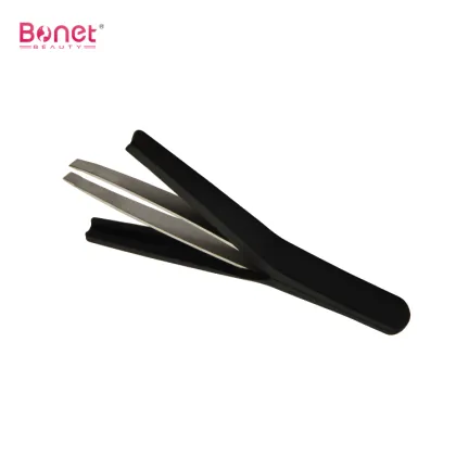 Professional Beauty Eyebrow Tweezer with Silicon Grip