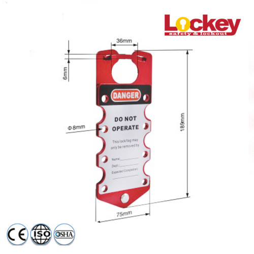 Write-On Labeled Aluminum Group Safety Lockout Hasp