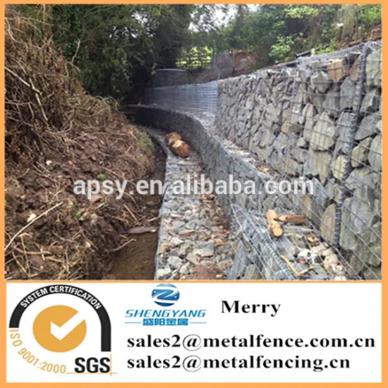 2mX0.5mX0.5m galvanized Galfan 3mm welded Gabion stone basket fence for river erosion defence and seating area