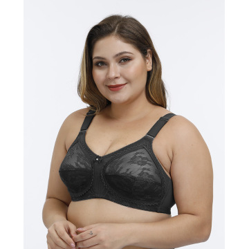 Op voorraad plus size transparante kanten bh met volledige cup