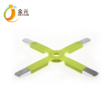 Foldable colander kitchen utility silicone zinc alloy rubber folding trivet