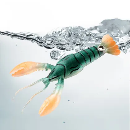 9.5cm 6g Crayfish Soft Lures - Silicone Shrimp Bait for Trout Trolling