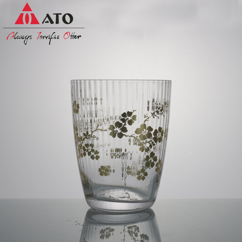 Volume di tazza di birra floreale in vetro all'ingrosso