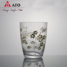 Wholesale glass flower beer mug volume glass cup