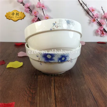 china bone soup bowl set with flower stained paper