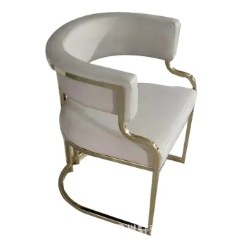 Gold Luxury Leather Upholstered Armchair: A Stylish White Lounge Chair and Recliner for Relaxation