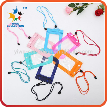wholesale promotion white transparent waterproof case,pvc mobile phone waterproof dry bag