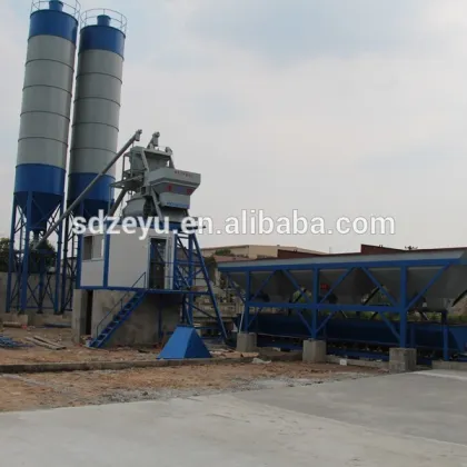 construction equipment cement concrete mixing station HZS75