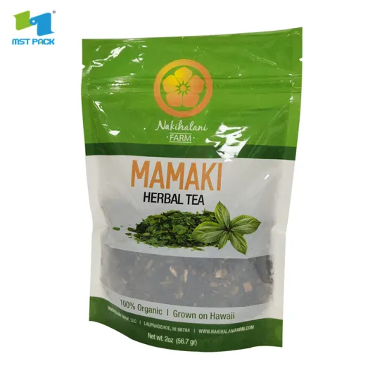 Organic Corn plastic packing tea bag pouch with logo