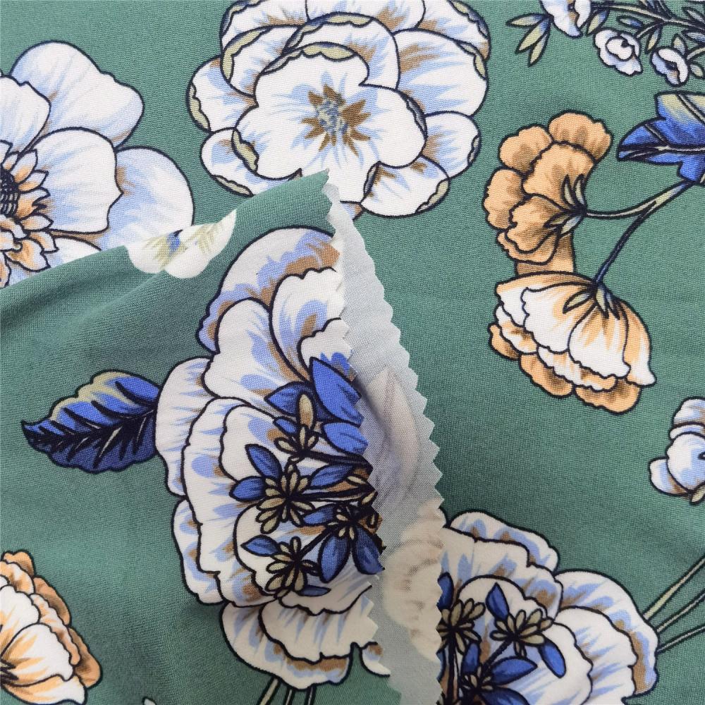 Spandex Jjacquard Jersey Floral DTY Printed Knit Fabric