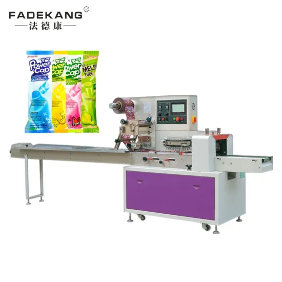 Fully Automatic Horizontal Wrapping Flow Pack Packing Machine for Ice Cream Lollies and Popsicles