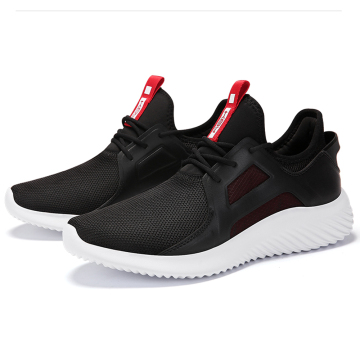 KBY Breathable flyknit PU running Shoes Black Red