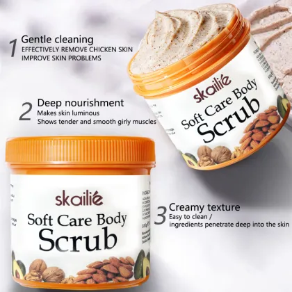 Custom Fresh Skin Exfoliating Apricot Scrub Shower Gel Body Wash