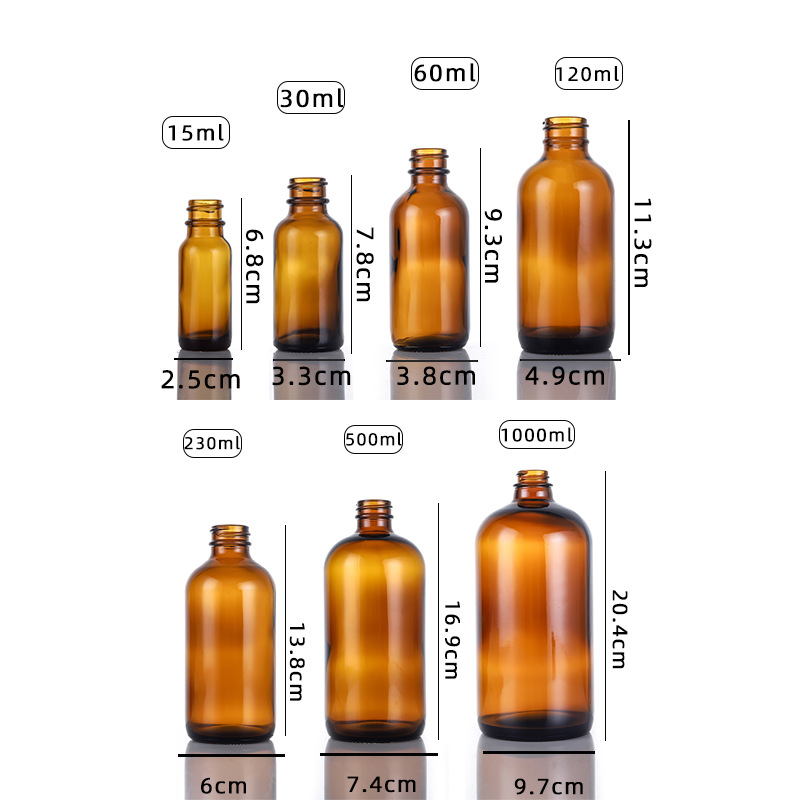 Amber Glass Spray Bottles