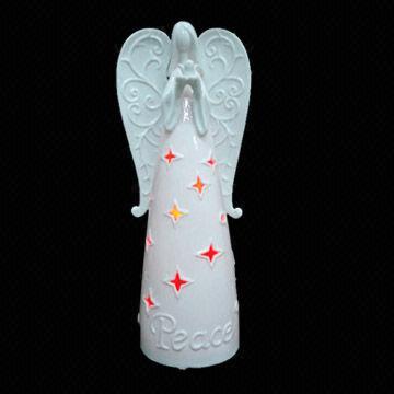 Ceramic Angel-shaped Candle Holder, Available in Various Sizes and Shapes