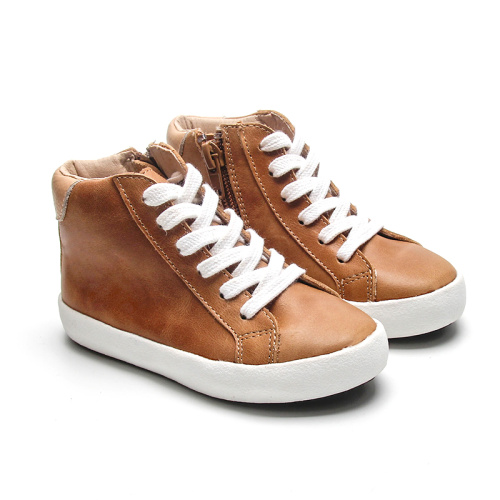 Brown High top sapatilhas meninos e meninas