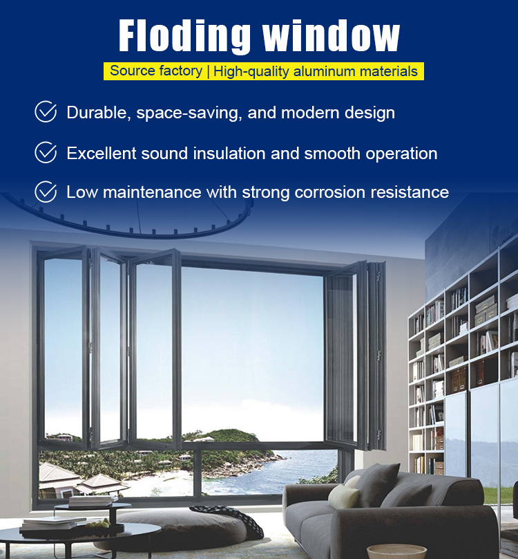 Details of left and right folding windows